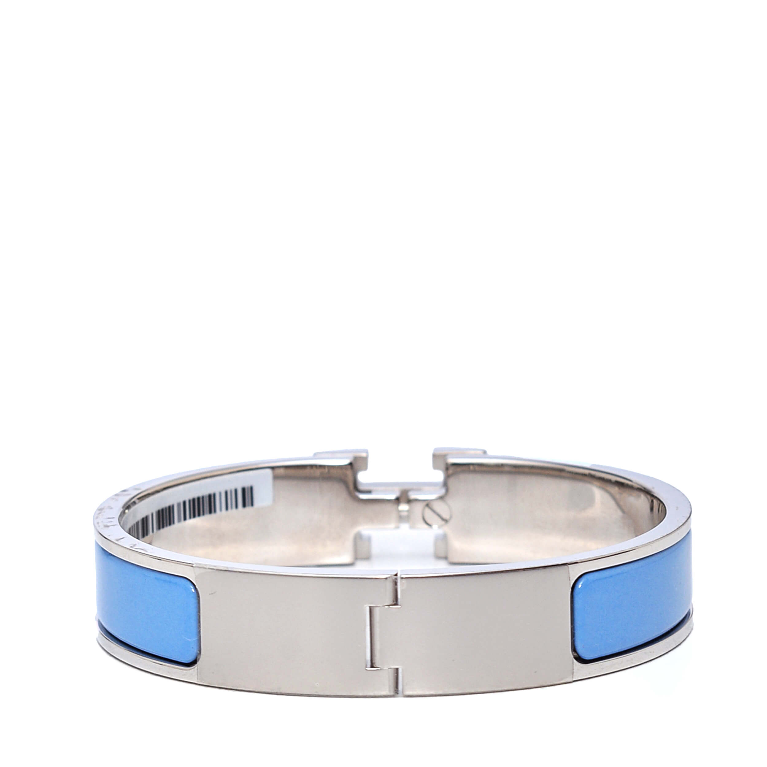 Hermes - Blue Hydra Enamel Clic H Bracelet 